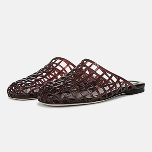 Nouvelles Tendances Mode Sandales de Plage en Gelée Claquettes Mules Creuses en PVC Bleu à Maille Chaussons <span class=keywords><strong>Femme</strong></span> pour Dames - Product Image 6