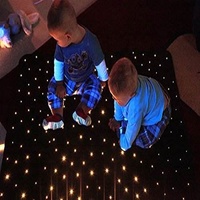 Tapis lumineux à fibres optiques KINZ Soft Dancing avec contrôle audio, moteur lumineux LED RGBW