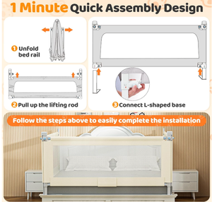 <span class=keywords><strong>Sponda</strong></span> di Sicurezza per <span class=keywords><strong>Letto</strong></span> Bambini UD, Rete Traspirante, <span class=keywords><strong>Barriera</strong></span> Affidabile per Bambini - Product Image 3