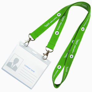 Cordón de doble Clip para tarjetas de identificación, soporte de dos ganchos para tarjetas de identificación - Product Image 1