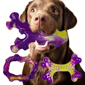 3 paket çevre dostu agresif Chewers için köpek çiğneme oyuncakları sert plastik oyuncaklar - Product Image 4