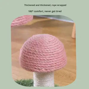 Desain jamur kayu Modern bingkai panjat kucing dengan Sisal menggaruk <span class=keywords><strong>Post</strong></span> tahan aus tanpa penumpahan mainan kucing dikemas karton - Product Image 3