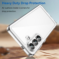Étui pour Samsung Galaxy S24 Ultra, S23 Ultra, coque en silicone transparente antichoc en TPU, protection pour Samsung S25 S24 FE Ultra Plus S26