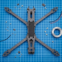 Châssis de drone en fibre de carbone 3K de 295 mm de style H, châssis de quadricoptère de course FPV à 4 axes, kit de corps de drone léger à monter soi-même