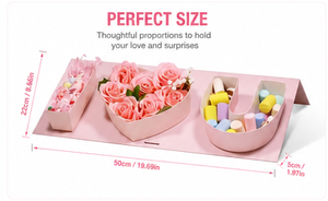 Custom <b>Pink</b> I Love You Letter Shaped <b>Gift</b> Box with Rigid Cardboard Valentine's Day Packaging Mystery Blind Box for Jewelry - Product Image 2