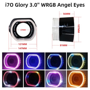 RGB SANVI New Model LED Angel Eyes Projector Lens White Yellow Rgb Colorful Ring Light Shrouds Car Accessories with 12V Voltage - Product Image 5