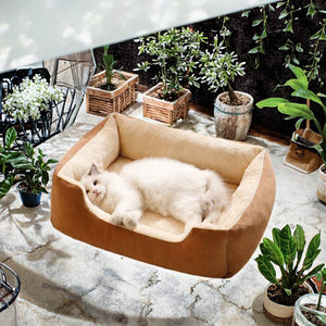 <strong>Luxury</strong> Four Seasons Rectangle Shape <strong>Dog</strong> <strong>Bed</strong> Modern Fashion Pet Cage Nest Mat for Cats Winter Warmth Summer Cooling Furry Friends - Product Image 3