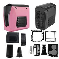 Boîtier d'ordinateur ATX Blackmac en acier inoxydable, châssis métallique, clavier, boîtier personnalisé avec panneau frontal en plastique pour moniteur