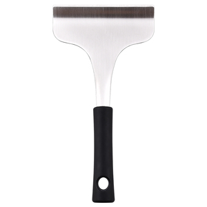 Commercio all'ingrosso SUS304 antiscivolo spatola Semi-rotonda in acciaio inox silicone Nylon manico per frittelle frittella Flipping <span class=keywords><strong>pasticceria</strong></span> strumento - Product Image 1