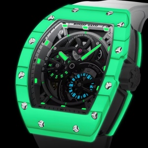 BG9004 Men's <b>Mechanical</b> <b>Watch</b> Barrel-Shaped Carbon Fiber Case Rubber Strap High-End Skeleton Automatic <b>Watch</b> - Product Image 6