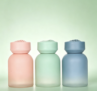 Bouteilles d'aromathérapie en verre dépoli de 120 ml, modèles phares en gros du fabricant, design dégradé de couleur pour diffuseur de voiture