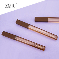 Tubes de brillant à lèvres givrés de 4,8 ml, tubes carrés fins vides pour brillant à lèvres avec marquage à chaud, étiquette privée personnalisée, tube de rouge à lèvres liquide