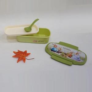 Boîte Bento Portable en Plastique Mignonne avec 2 Compartiments et Cuillère, Chauffable et Préservante, Idéale pour la <span class=keywords><strong>Maternelle</strong></span> et le Rangement des Repas des Bébés - Product Image 4