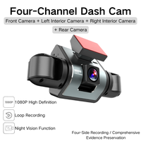 Nouvelle caméra embarquée pour voiture avec écran 2,0 pouces, 4 canaux, Full HD 1080P, vision nocturne infrarouge, WiFi, enregistreur de conduite 4 canaux