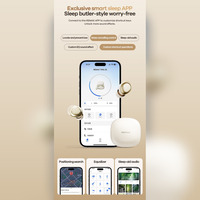 Écouteurs REMAX ANC pour le sommeil, réduction active du bruit, 6h d'autonomie, étui 400mAh, BT 6.0, confort pour dormir sur le côté, contrôle par application