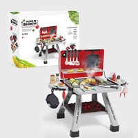 Barbecue pour enfants Playhouse cuisine cuisine jouet éducatif Simulation poêle brochette support parfait cadeau d'anniversaire pour 6 ans