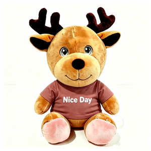 Juguete de peluche de reno personalizado, reno de peluche, lindo reno de peluche, reno de peluche sentado - Product Image 1
