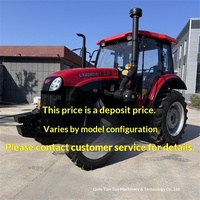 Traktor Roda Dongfanghong Pertanian 50 HP Mesin Weichai 4WD Diesel Multifungsi Rotary Tillage Penyemai Pompa Motor PLC 1