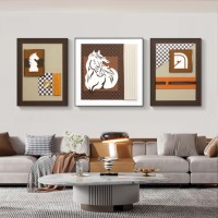 Tableau mural 3D cheval art mural canapé peintures de fond et arts muraux peintures suspendues modernes simples
