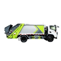 Camion de collecte des déchets compactés à benne triangulaire de 10 mètres cubes Dongfeng Huashen T3