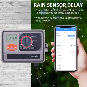 Aqualin 10475 Temporizador <span class=keywords><strong>de</strong></span> <span class=keywords><strong>Riego</strong></span> para Jardín con <span class=keywords><strong>WIFI</strong></span>, Analógico, Funciona con Batería, Ecológico, Controlador <span class=keywords><strong>de</strong></span> <span class=keywords><strong>Riego</strong></span> Automático para Exteriores, 11 Zonas - Product Image 2