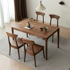 Nuovo Design <span class=keywords><strong>Tavolo</strong></span> da Pranzo Rotondo in <span class=keywords><strong>Legno</strong></span> Massello Colore <span class=keywords><strong>Noce</strong></span> Tavoli per Ristorante Soggiorno Hotel - Product Image 4