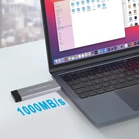 Casing Eksternal SSD M.2 NVME USB3.1 Tipe-A + USB 3.2 Gen 2 Tipe C 10G M2 M-KEY NVME ke Kotak Adaptor USB Chip JMS583 Strap