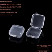Boîte de rangement rectangulaire en plastique PP transparent avec couvercle pour emballage de vitrine de pièces de bijoux de papeterie de bricolage