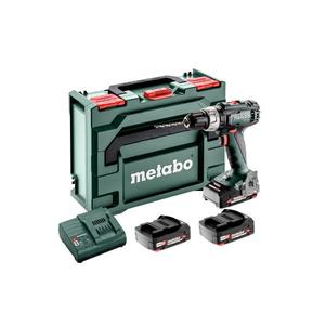 Metabo-602317540 SB 18 L set-18V สว่านเจาะไร้สาย18V (พร้อมแบตเตอรี่2,0 ah 3ก้อนและเครื่องชาร์จ) - Product Image 1