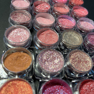 กลิตเตอร์ประกายแวววาวผงทาเล็บสีชมพูแวววาวผงอายแชโดว์แบบหลวมแบบวีแกน - Product Image 6