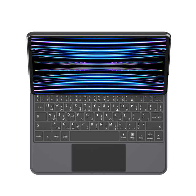 Magnetic Keyboard for iPad 10.9inch Air 4th/5th Gen With Multi-Touch Trackpad,Status Display Screen-Arabic Layout Keyboard