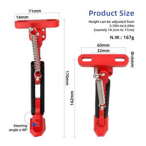 Béquille réglable Ulip V2 17 CM rouge et noir pour trottinette électrique Xiaomi M365 1S Pro Pro2 Lite ZT3, support de pied en aluminium - Product Image 2