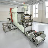 Machine de revêtement continu de 350 mm de largeur avec sécheur, ligne de revêtement de ruban adhésif BOPP pour papier, film, feuille, certifiée CE - Vente chaude