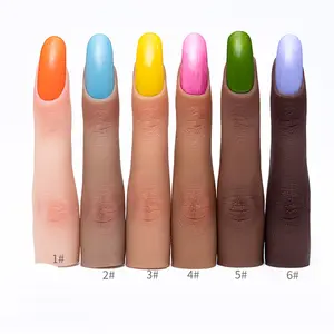 Professional Flexible Silicone Training Artificial Hand Nails Mannequin Display Nail Art Practice finger