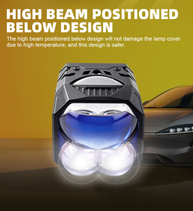 Phare LED matriciel SANVI M3PRO à trois lentilles, projecteur Bi-LED 12V, mise à niveau avant, système optique double 5500K - Product Image 4