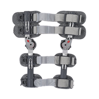 Attelle de genou médicale réglable à charnières, immobilisateur orthopédique pour jambe, orthèse de genou pour l'arthrose, cadre en acier composite