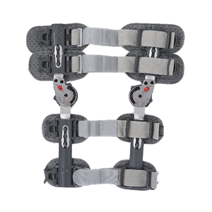 תומך ברך מתכוונן רפואי עם צירים, אורתוזיס לקיבוע הרגל, סד ברך לאוסטאוארתריטיס, מסגרת פלדה מרוכבת - Product Image 6