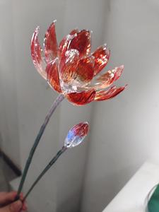 Figura Decorativa de Flor de Peonía Roja Elegante, Hecha a Mano y Personalizada, Regalo Romántico <span class=keywords><strong>para</strong></span> Mamá, Aniversario y <span class=keywords><strong>Cumpleaños</strong></span> - Product Image 4