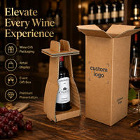 Boîte d'expédition robuste pour bouteilles de vin avec structure ondulée absorbant les chocs et solutions d'emballage OEM pour les commandes d'exportation