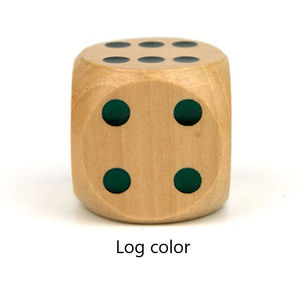 نرد خشبي مخصص بـ 6 أوجه مقاس 16 مم مع زوايا مستديرة للترويج، إنتاج مباشر من المصنع - Product Image 6