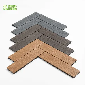 DIY Series WPC Co-Extruded Interlocking Wood Deck Tiles Environmentally Friendly Small Decking For Outdoor Use