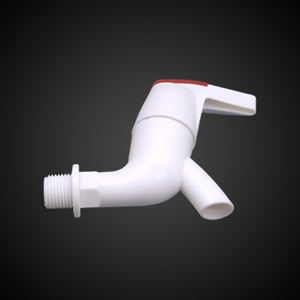 Robinet de cuisine en plastique à poignée en L, nouveau design, installation facile, blanc, en PP et ABS - Product Image 2