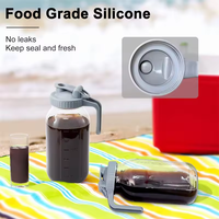 32oz 64 oz Cafetière à infusion froide Bocal en verre lourd et durable avec filtre en acier inoxydable