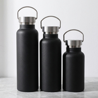 Bouteille d'eau personnalisée avec logo, en acier inoxydable à double paroi, isolée sous vide, anti-fuite, écologique, 500 ml/750 ml/1000 ml