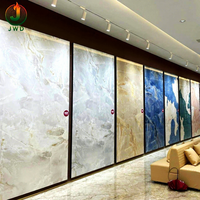 Panneaux muraux en PVC marbré avec revêtement UV, texture brillante, imperméables, faciles à installer, panneaux décoratifs pour projets de décoration