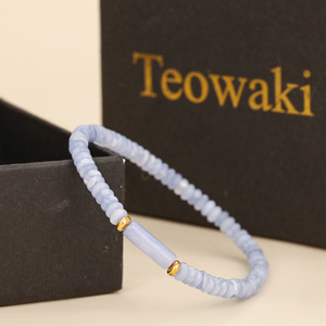 Pulsera de Ágata Morada Natural Hecha a Mano TeoWaki, Pulsera de Regalo Única para Ella en Cumpleaños, Aniversarios y Navidad - Product Image 2