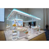 En bois comptoir d'affichage de parfum avec parfumerie meubles pour la décoration de la boutique de cosmétiques