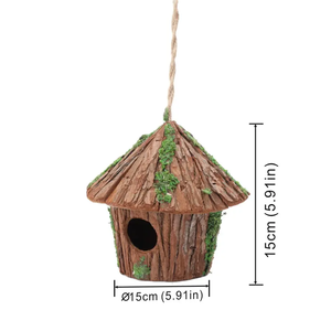 Nouveau mobilier <span class=keywords><strong>d</strong></span>'extérieur en bois Bird HouseSmall Birds Nest Rattan Bed - Product Image 4