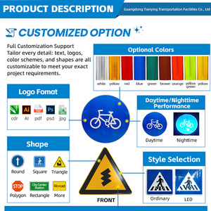 Señal de Tráfico de Aluminio Resistente a la Corrosión, Fácil de Instalar, Señal de Advertencia de Prohibido Giro a la Izquierda, Tamaño Personalizado, Reflectante, Impermeable para Exteriores - Product Image 4