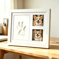 Ensemble de supports modernes en bois pour photos d'animaux de compagnie – Souvenir commémoratif pour chats, chiens et petits animaux